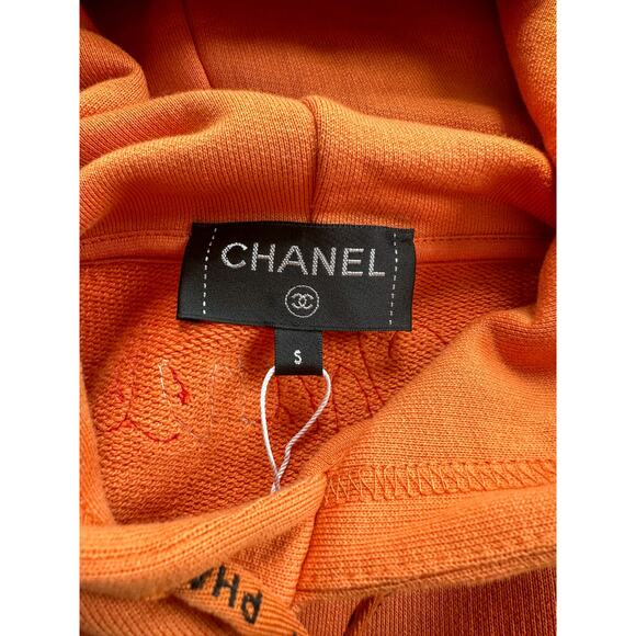 Chanel Pharrell Orange Embroidered Graphics Hoodie - Picture 4 of 8
